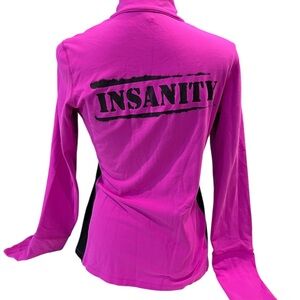 Beachbody Insanity Magenta Jacket women’s yoga workout euc